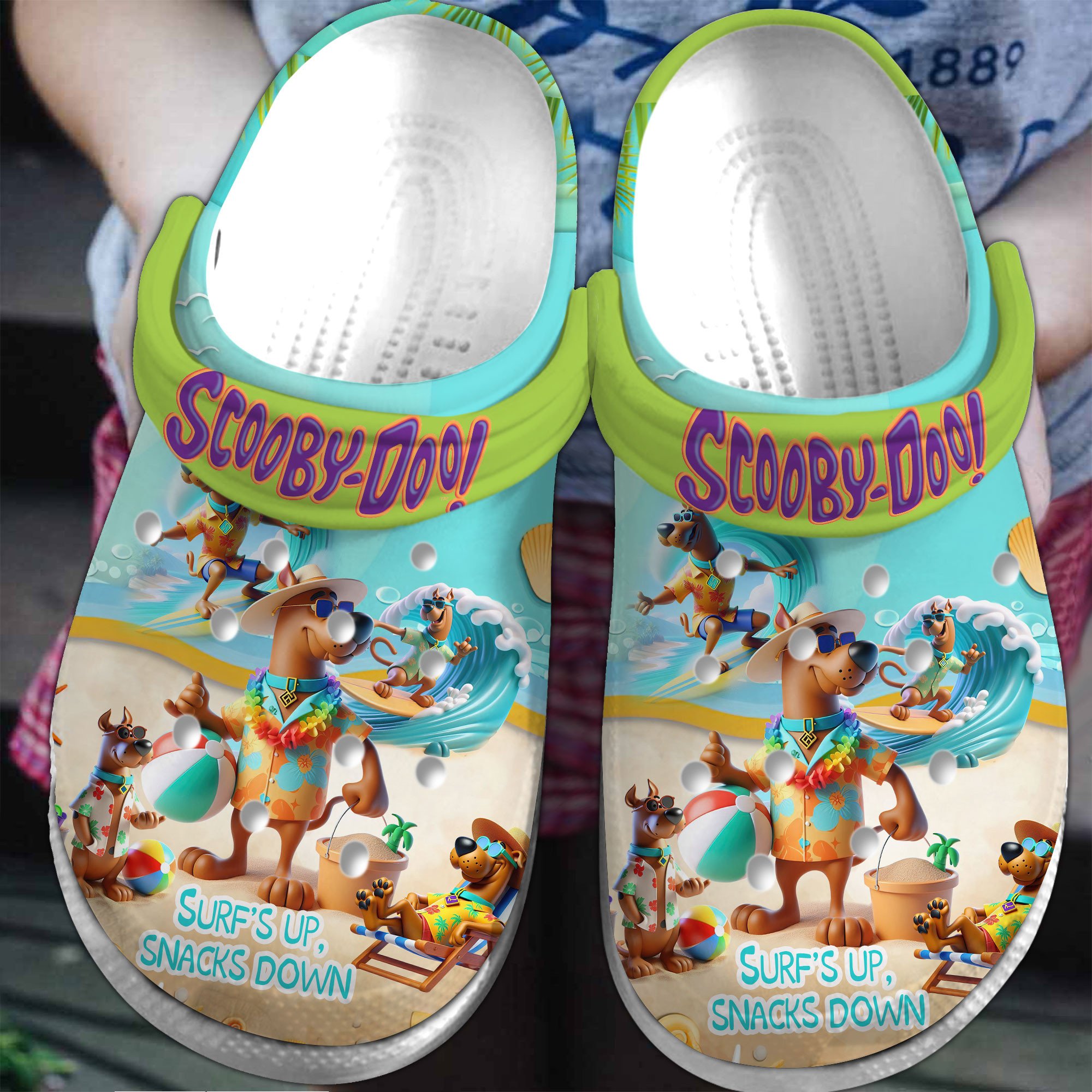 Scooby-Doo Cartoon Crocs Crocband Clogs Shoes Comfortable For Men Women and Kids