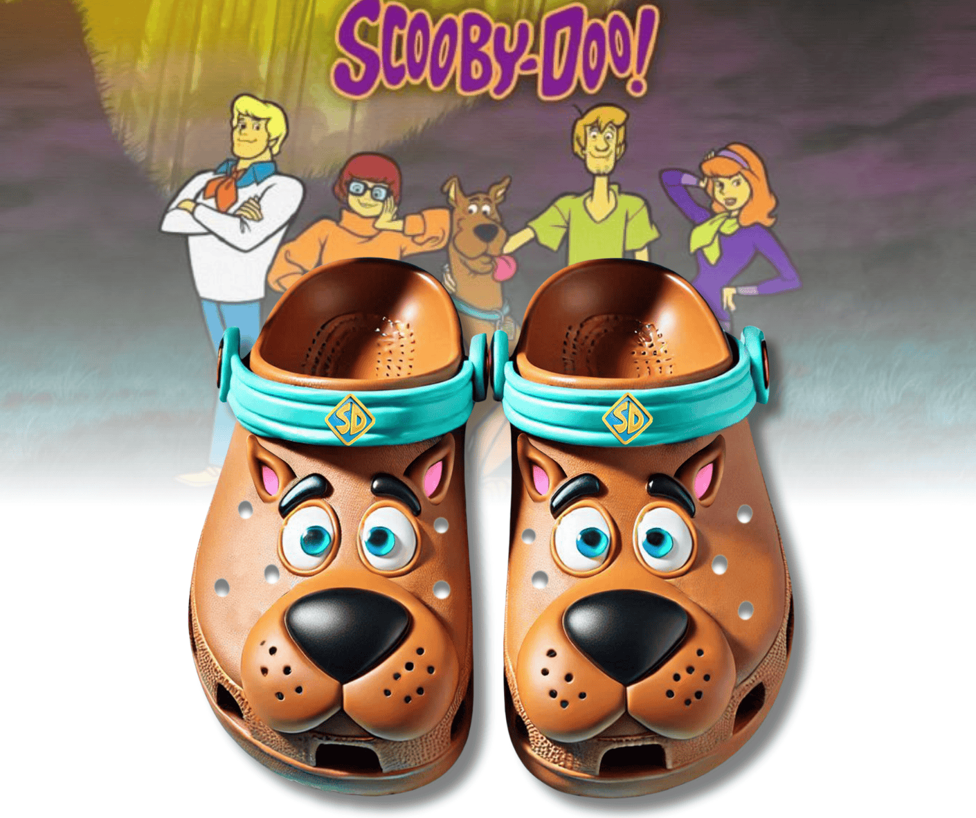 Scooby-Doo Cartoon Crocs Crocband Clogs Shoes Comfortable For Men Women and Kids
