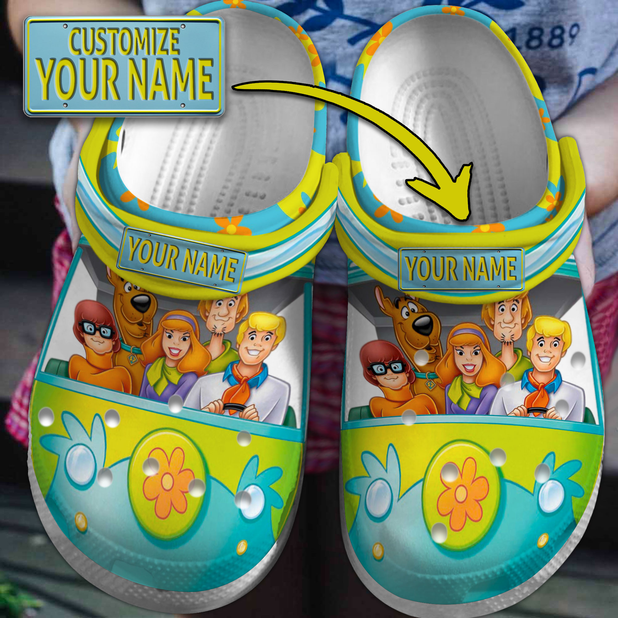 Scooby-Doo Cartoon Crocs Crocband Clogs Shoes Comfortable For Men Women and Kids