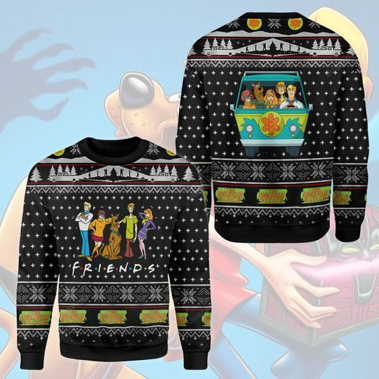 Scooby Doo Friends For Unisex Ugly Christmas Sweater Adult 3D Funny Matching for family