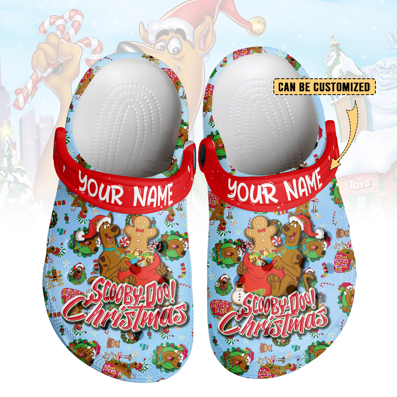 Scooby-doo x Christmas Crocs Crocband Clogs Shoes Comfortable For Men Women and Kids