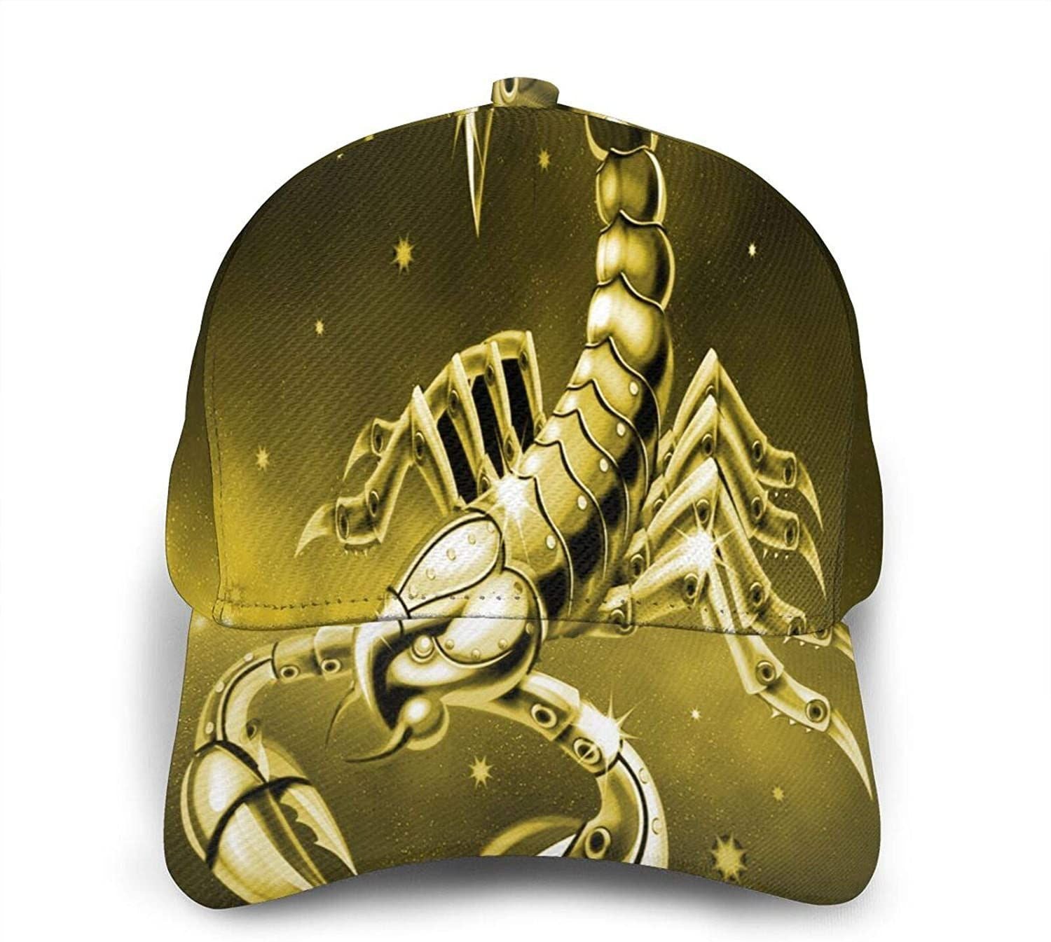 Scorpio Zodiac Gold Baseball Cap 3D Trucker Hat Adult Unisex Adjustable Dad Cap Trucker Hats Custom Hats Gifts For Men & Women