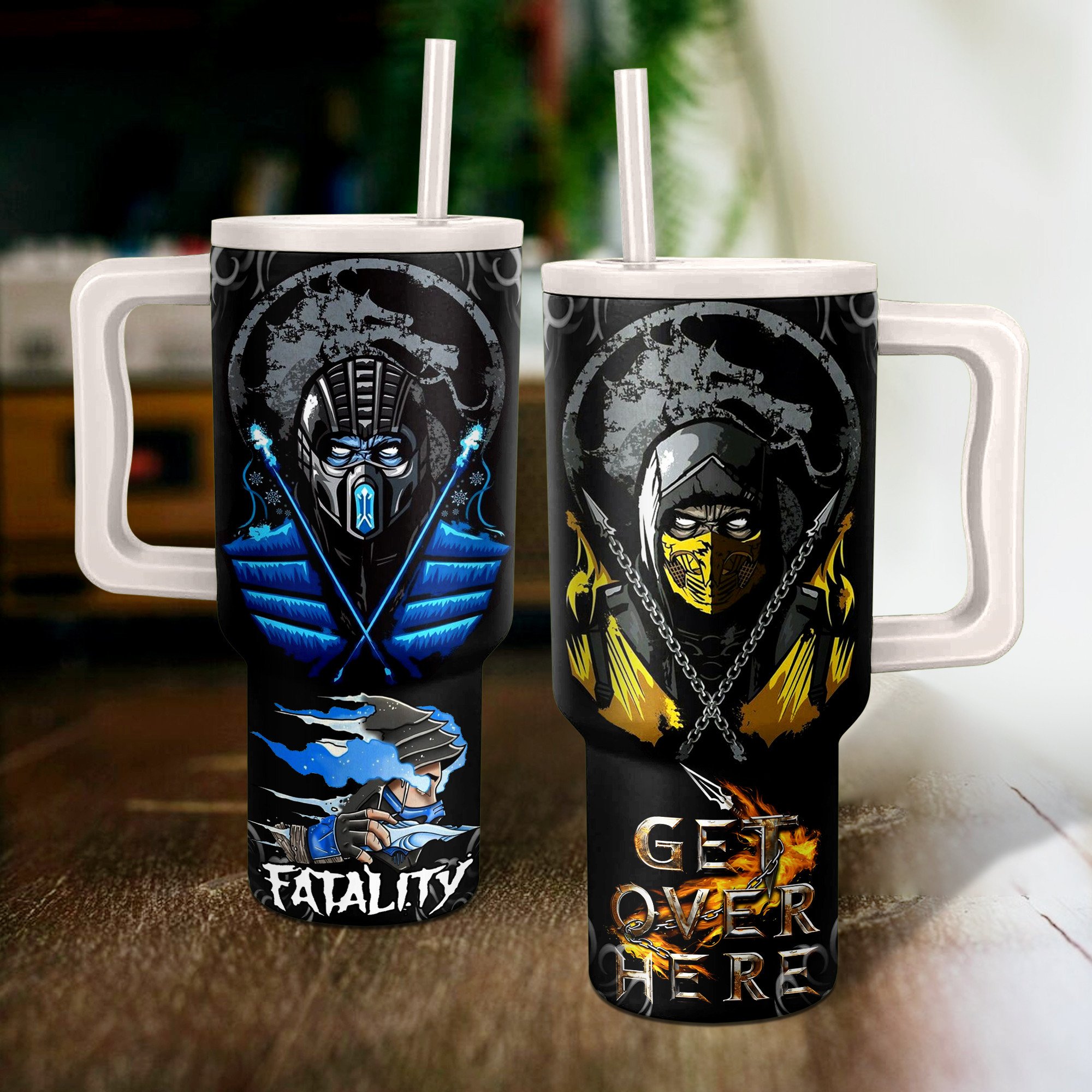 Scorpion X Sub-Zero Mortal Kombat Games Custom Stanley Cup 40 oz 30 oz Tumbler With HandleTVC2301150