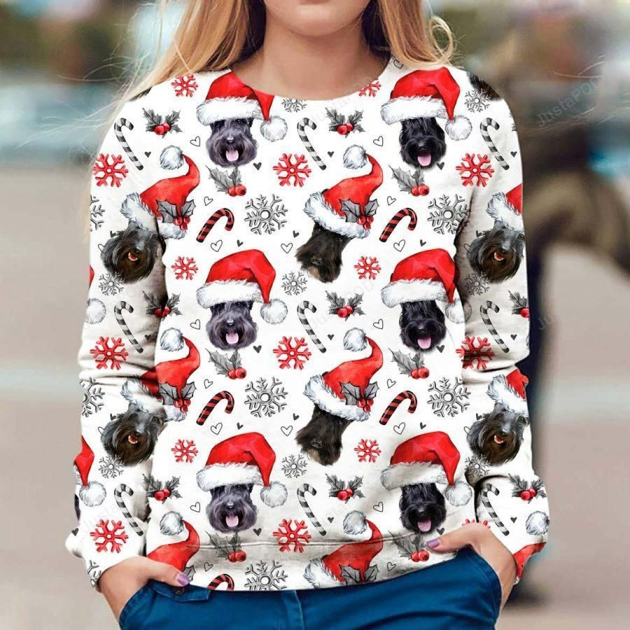 Scottish Terrier Dog Ugly Christmas Sweater Adult 3D Funny Matching for family