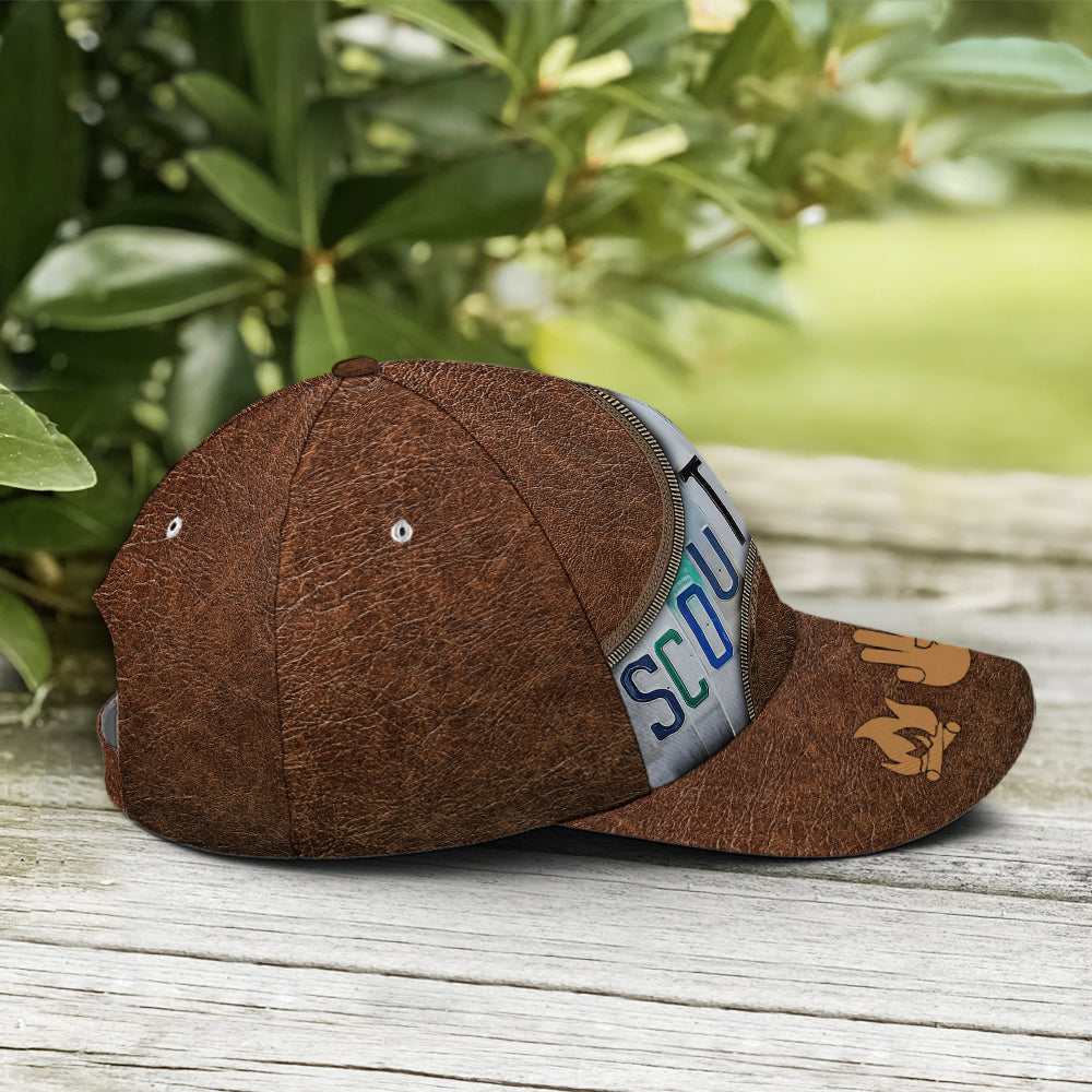 Scout Mom Leather Style Baseball Cap Trucker Hats Custom Hats Gifts For Men & Women