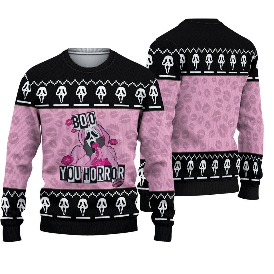 Scream Ghostface No You Hang Up Ugly Christmas Sweater