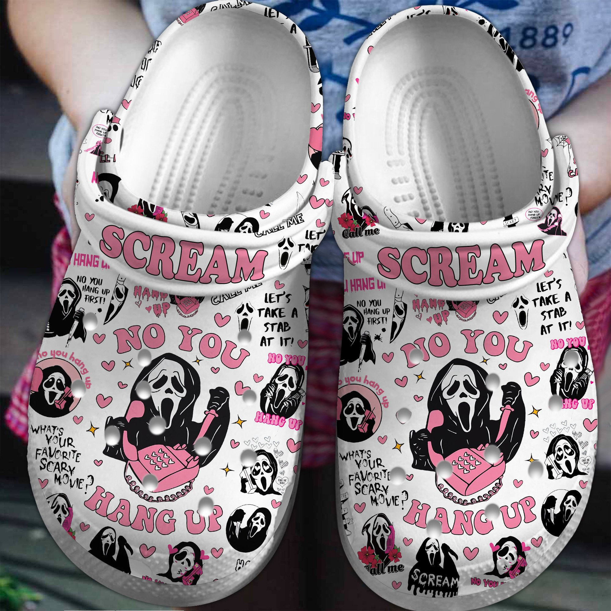 Scream Movie Crocs Crocband Clogs Shoes Comfortable For Men Women and Kids