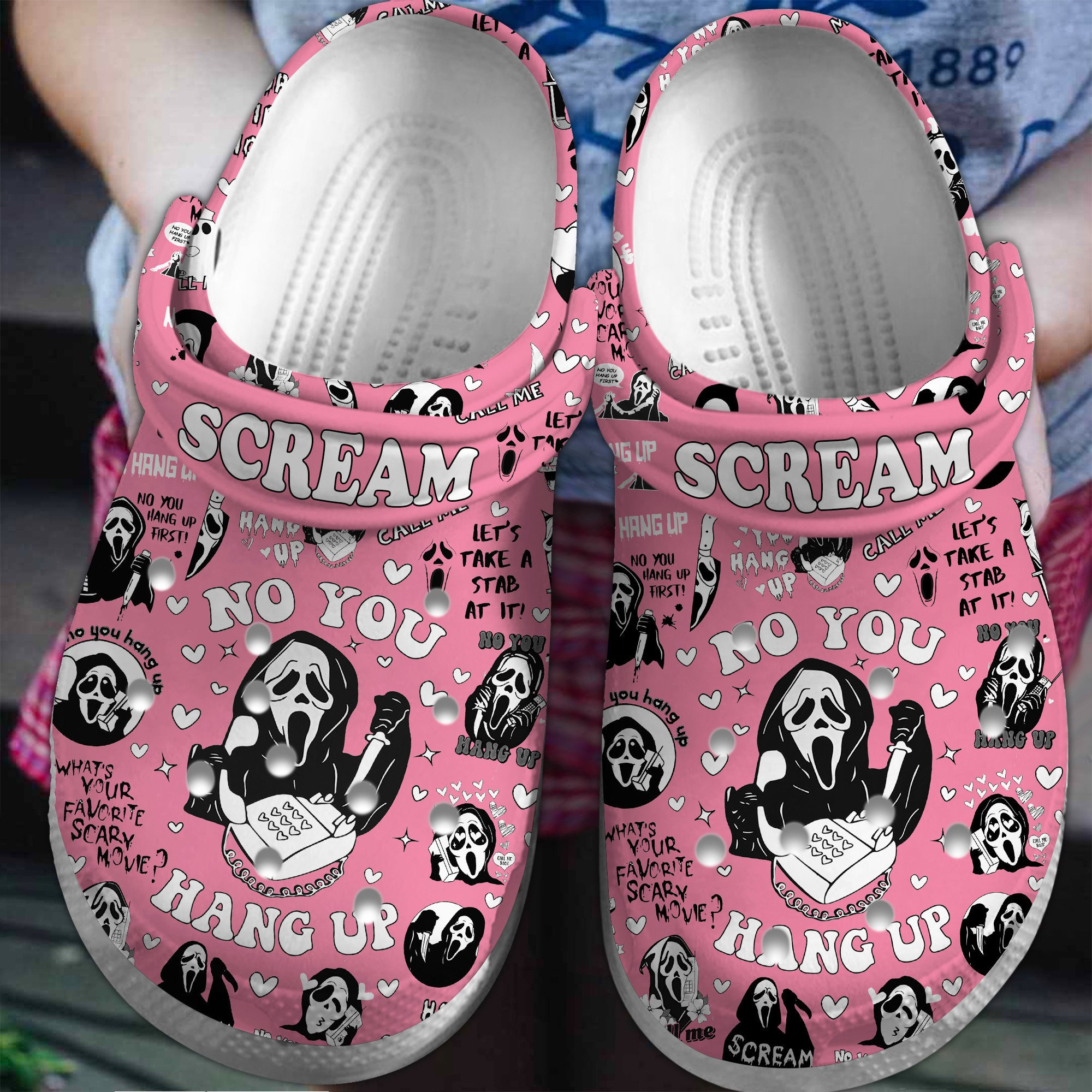 Scream Movie Crocs Crocband Clogs Shoes Comfortable For Men Women and Kids