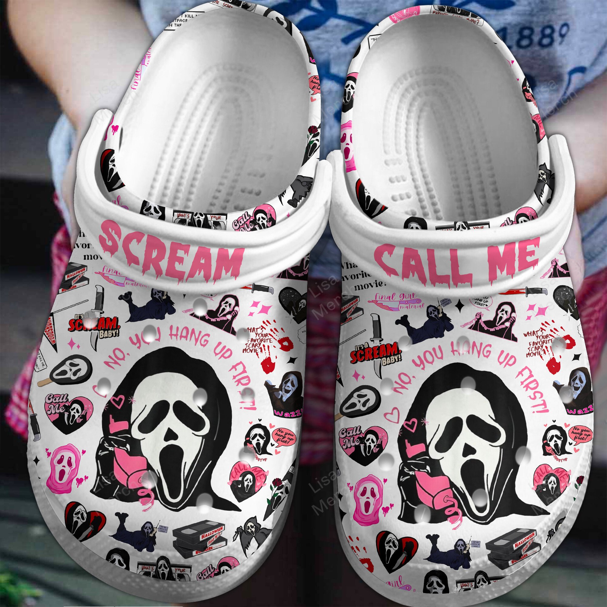 Scream Movie Crocs Crocband Clogs Shoes Comfortable For Men Women and Kids