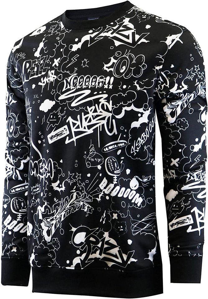 Screenshotbrand Mens Urban Hip Hop 3D Sweatshirt