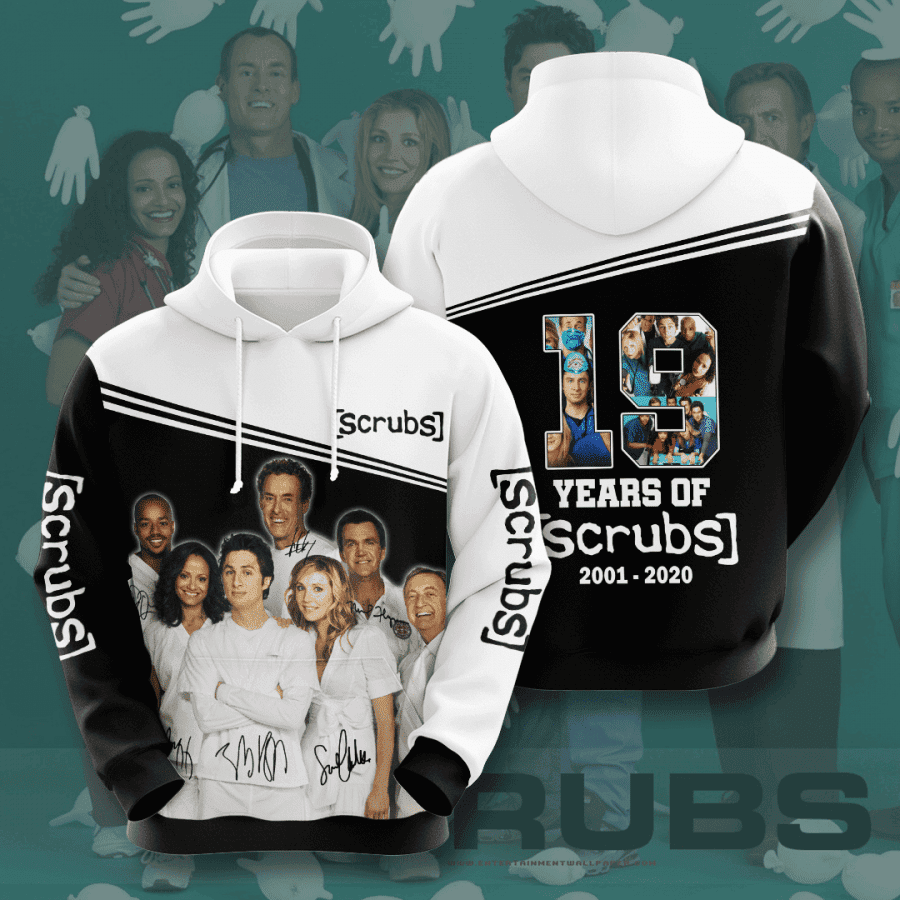 Scrubs Movie Character Anniversary 19 Years 3D All Over Print Hoodie, Zip Hoodie