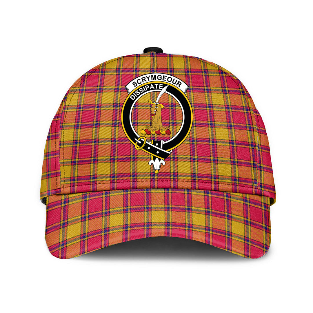 Scrymgeour Tartan Baseball Cap, Tartan Plaid Cap with Family Crest K23 Trucker Hats Custom Hats Gifts For Men & Women