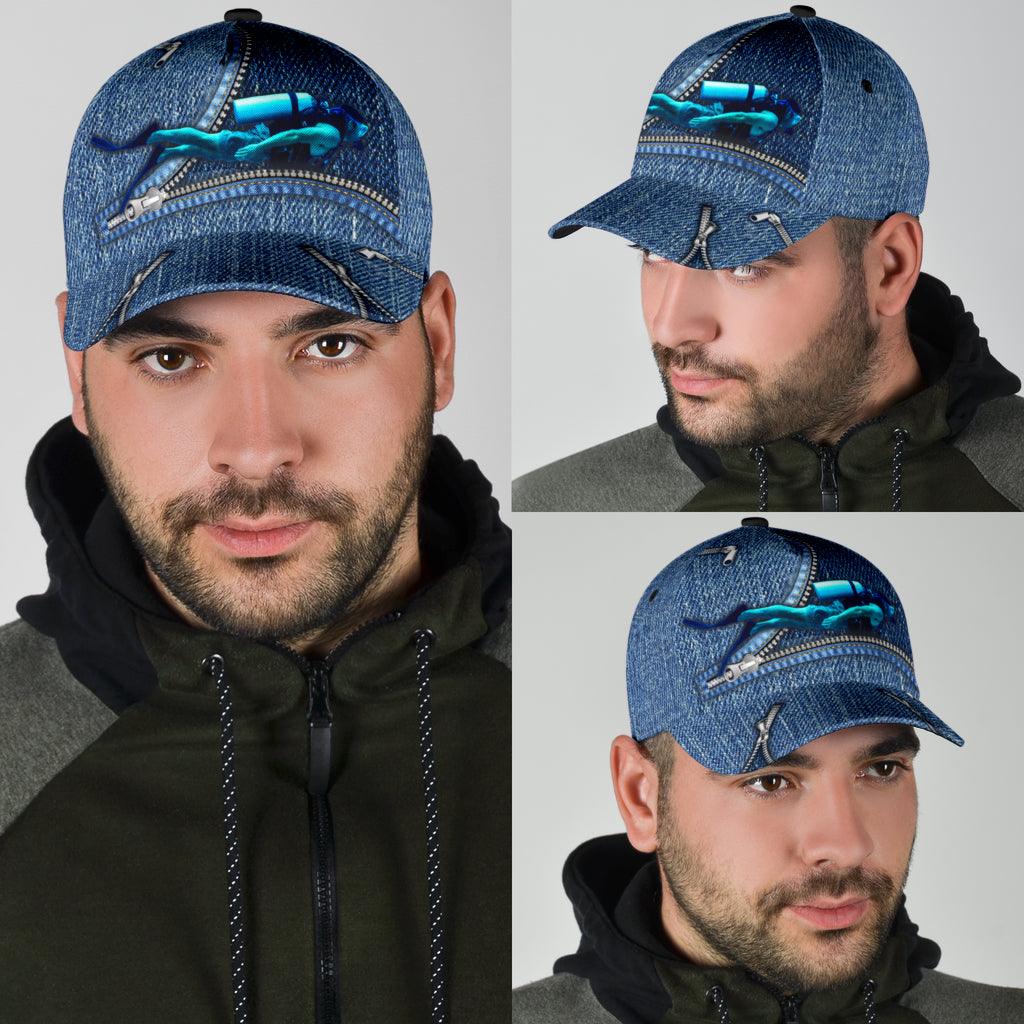 Scuba Diving Classic Cap, Gift for Scuba Diving Lovers, Scuba Live Trucker Hats Custom Hats Gifts For Men & Women