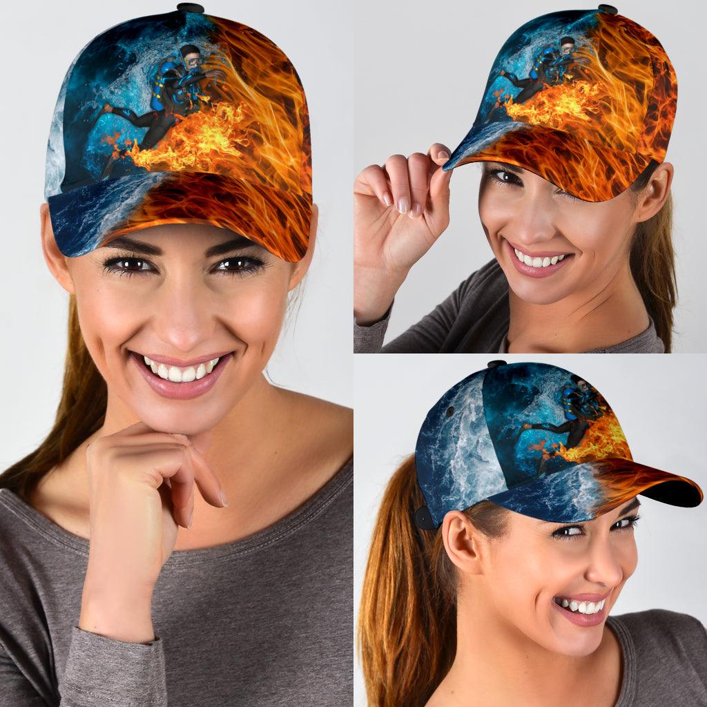 Scuba diving Classic Cap, Gift for Scuba Diving Lovers, Scuba Live Trucker Hats Custom Hats Gifts For Men & Women