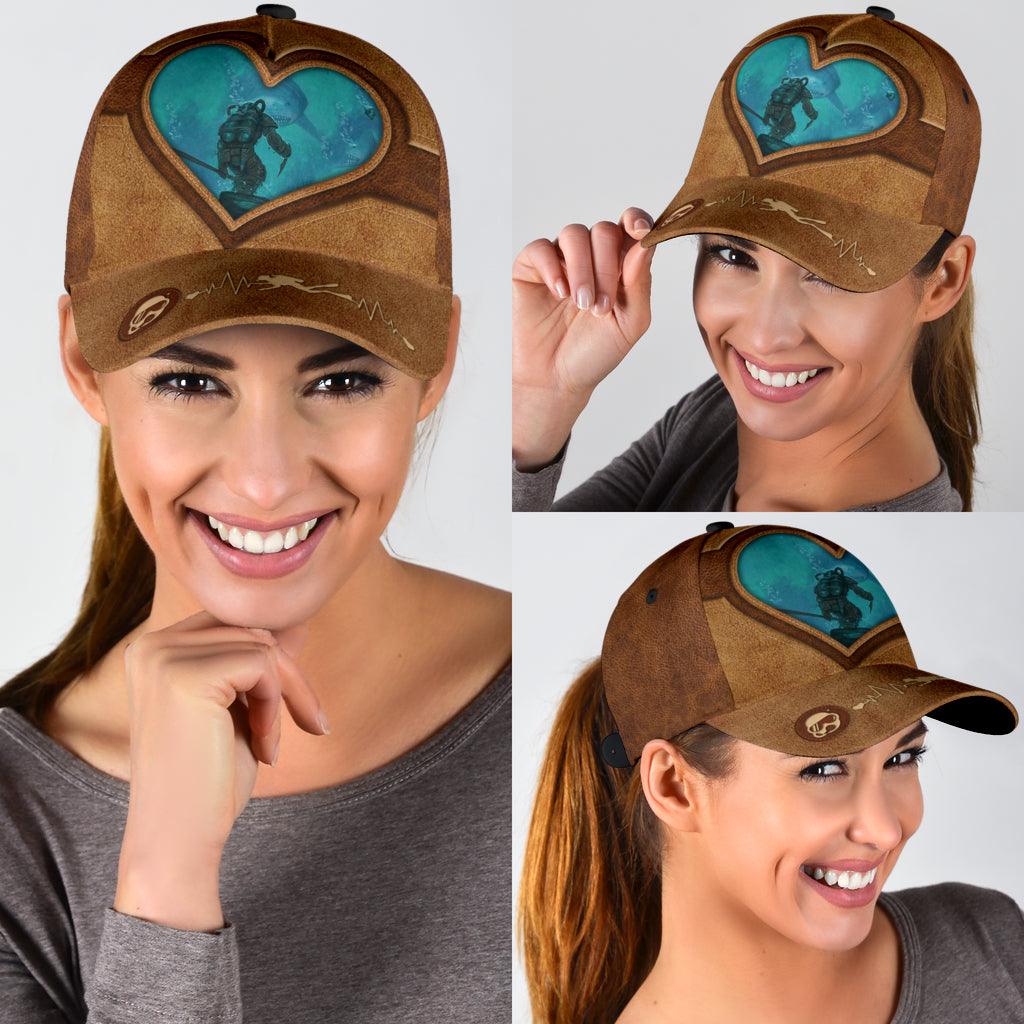 Scuba Diving Classic Cap, Gift for Scuba Diving Lovers, Scuba Live Trucker Hats Custom Hats Gifts For Men & Women