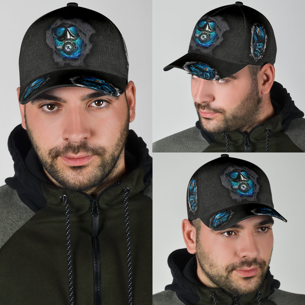 Scuba Diving Classic Cap, Gift for Scuba Diving Lovers, Scuba Live Trucker Hats Custom Hats Gifts For Men & Women