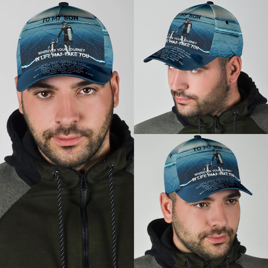 Scuba diving Classic Cap, Gift for Scuba Diving Lovers, Scuba Live Trucker Hats Custom Hats Gifts For Men & Women