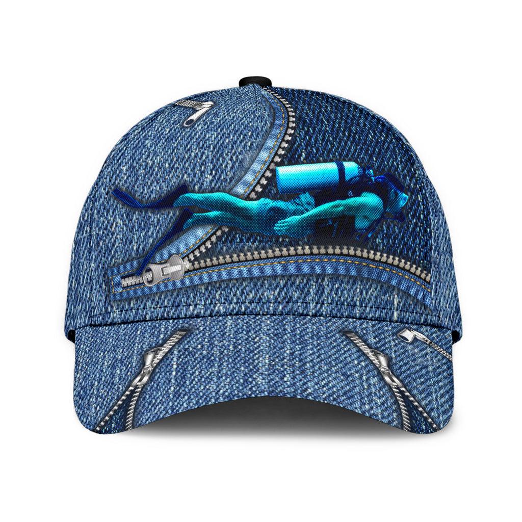 Scuba Diving Classic Cap, Gift for Scuba Diving Lovers, Scuba Live Trucker Hats Custom Hats Gifts For Men & Women