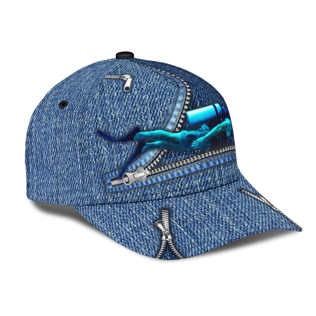 Scuba Diving Classic Cap, Gift for Scuba Diving Lovers, Scuba Live Trucker Hats Custom Hats Gifts For Men & Women