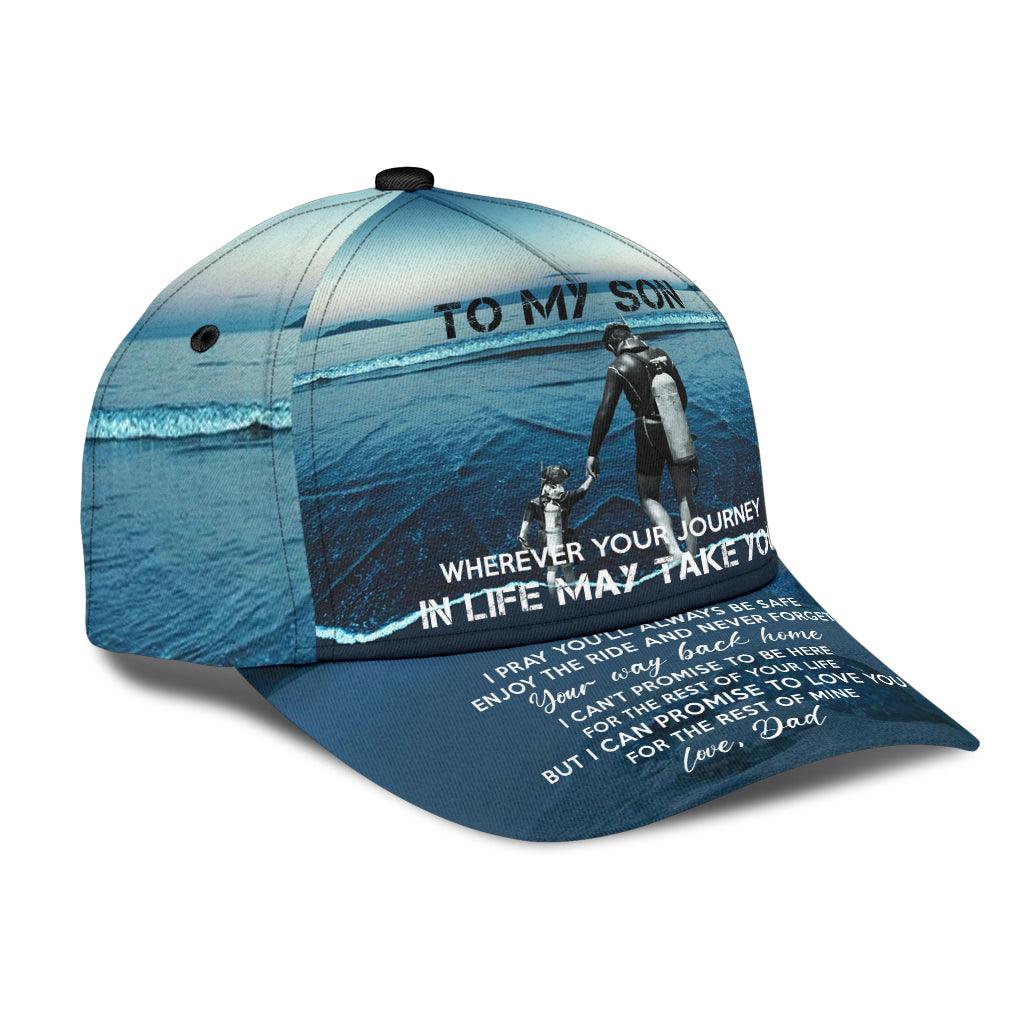Scuba diving Classic Cap, Gift for Scuba Diving Lovers, Scuba Live Trucker Hats Custom Hats Gifts For Men & Women