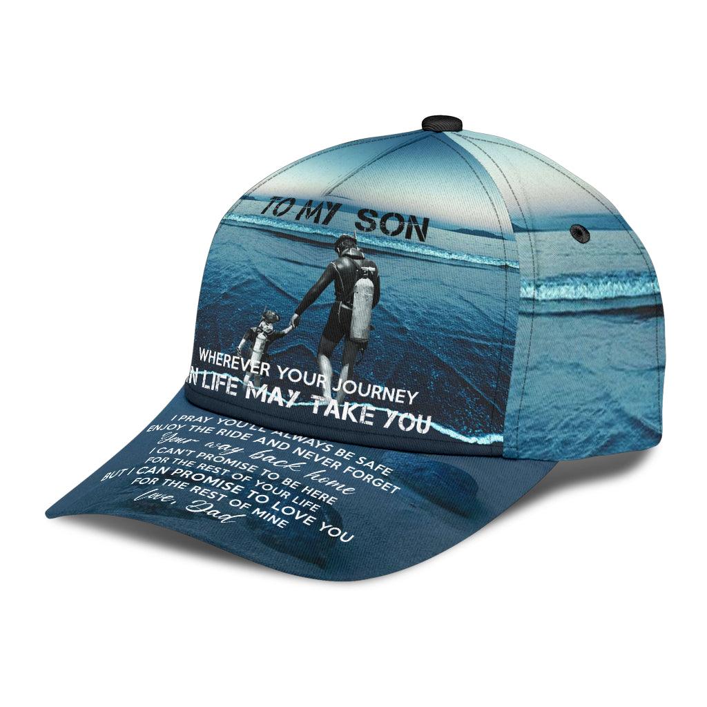 Scuba diving Classic Cap, Gift for Scuba Diving Lovers, Scuba Live Trucker Hats Custom Hats Gifts For Men & Women