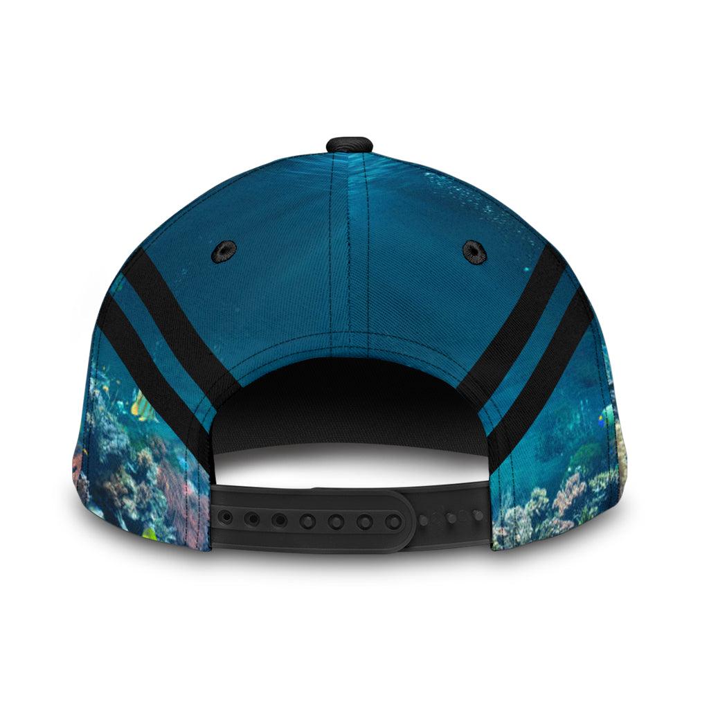 Scuba diving Classic Cap, Gift for Scuba Diving Lovers, Scuba Live Trucker Hats Custom Hats Gifts For Men & Women