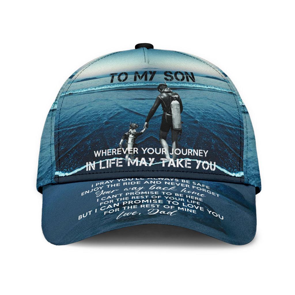 Scuba diving Classic Cap, Gift for Scuba Diving Lovers, Scuba Live Trucker Hats Custom Hats Gifts For Men & Women