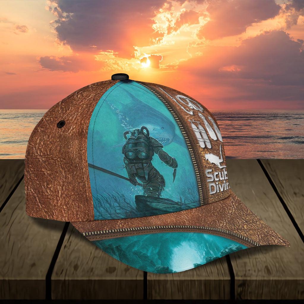 Scuba Diving Classic Cap, Gift for Scuba Diving Lovers, Scuba Live Trucker Hats Custom Hats Gifts For Men & Women