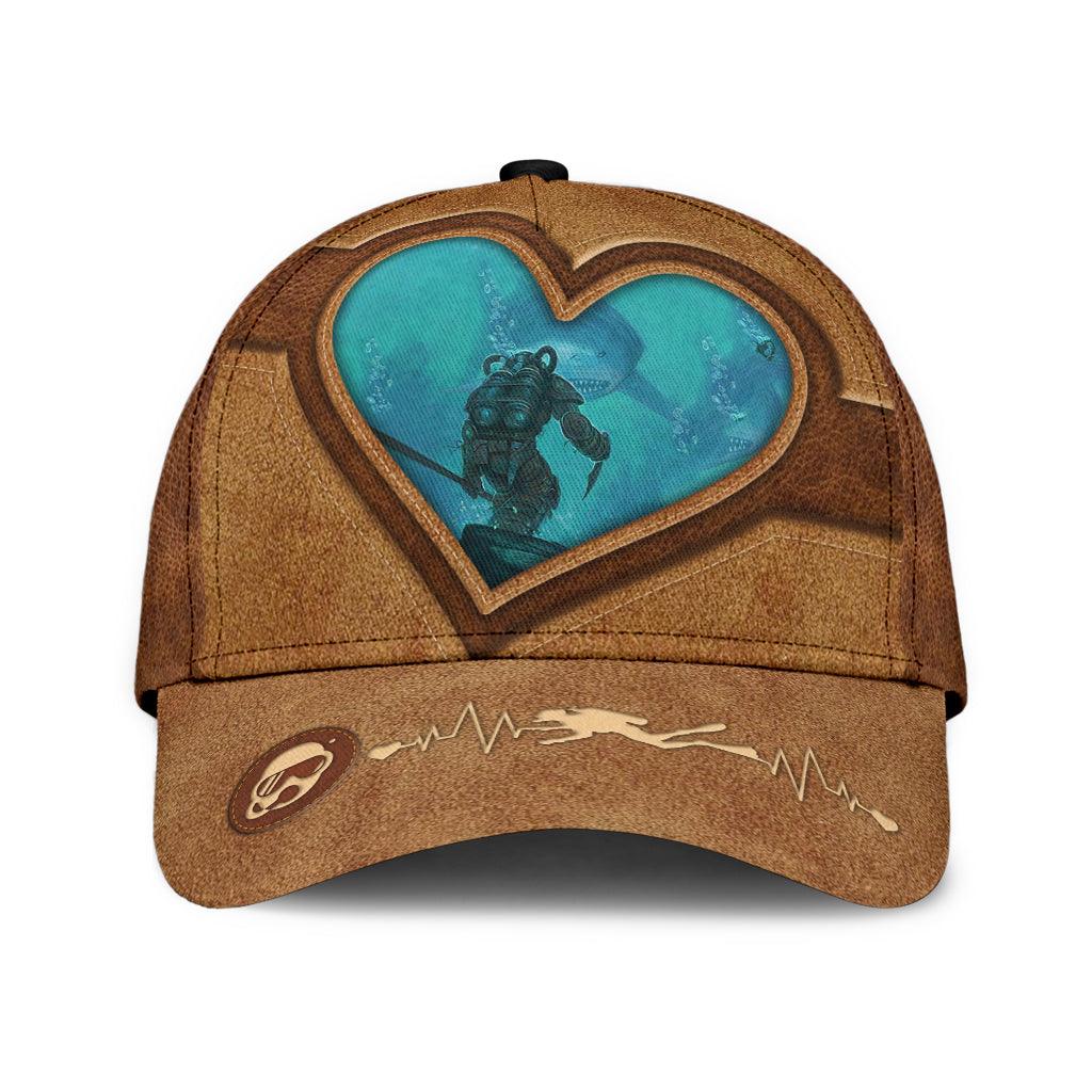 Scuba Diving Classic Cap, Gift for Scuba Diving Lovers, Scuba Live Trucker Hats Custom Hats Gifts For Men & Women