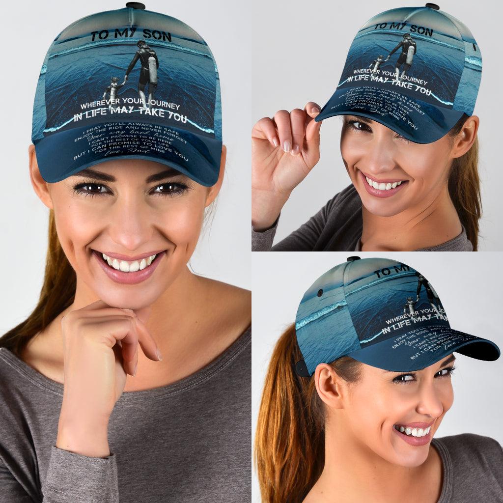 Scuba diving Classic Cap, Gift for Scuba Diving Lovers, Scuba Live Trucker Hats Custom Hats Gifts For Men & Women