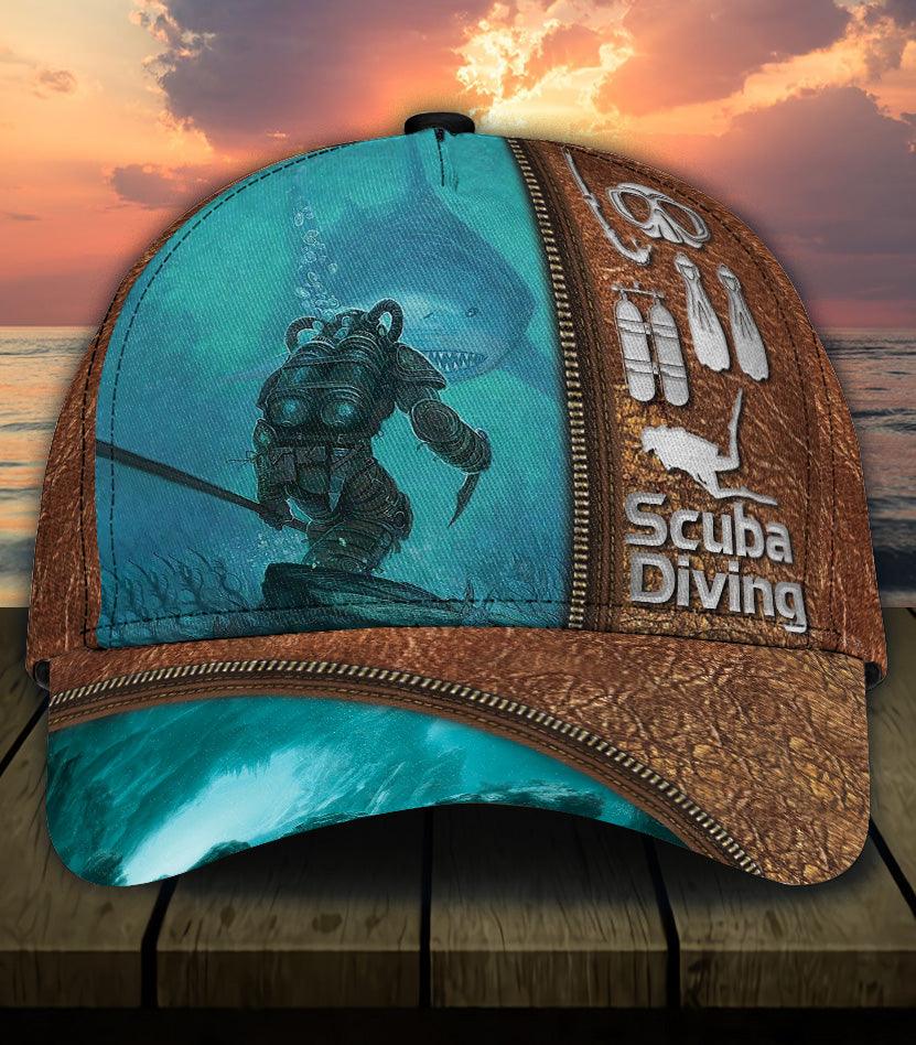 Scuba Diving Classic Cap, Gift for Scuba Diving Lovers, Scuba Live Trucker Hats Custom Hats Gifts For Men & Women