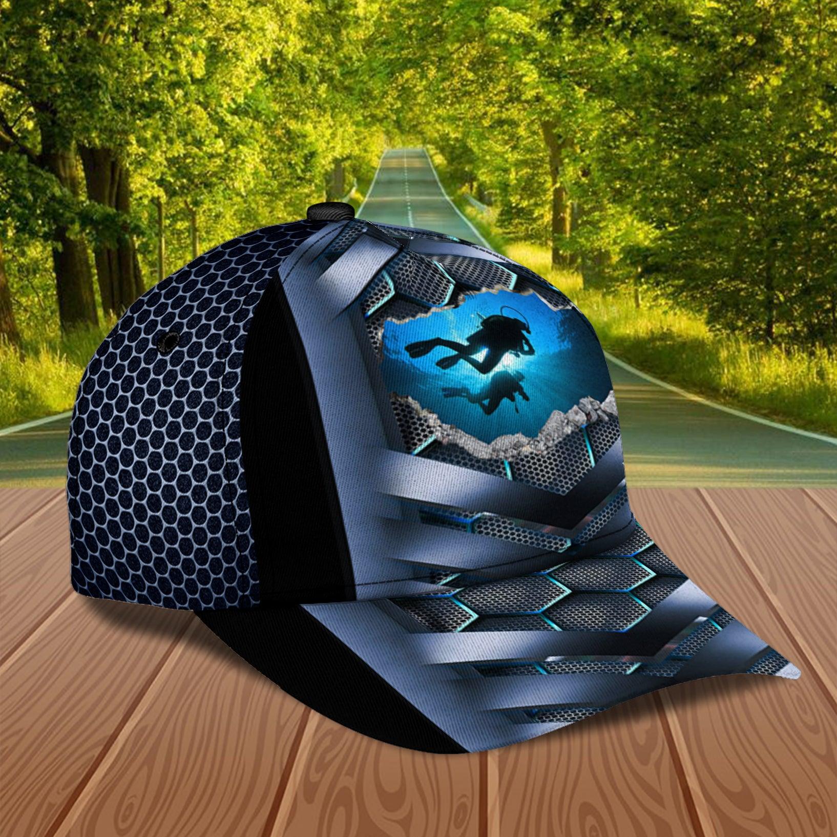 Scuba Diving Classic Cap, Gift for Scuba Diving Lovers, Scuba Live Trucker Hats Custom Hats Gifts For Men & Women