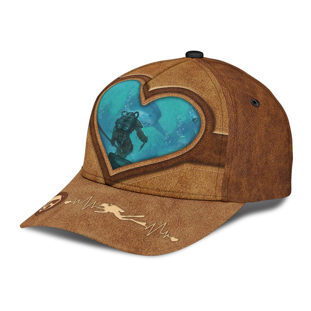 Scuba Diving Classic Cap, Gift for Scuba Diving Lovers, Scuba Live Trucker Hats Custom Hats Gifts For Men & Women