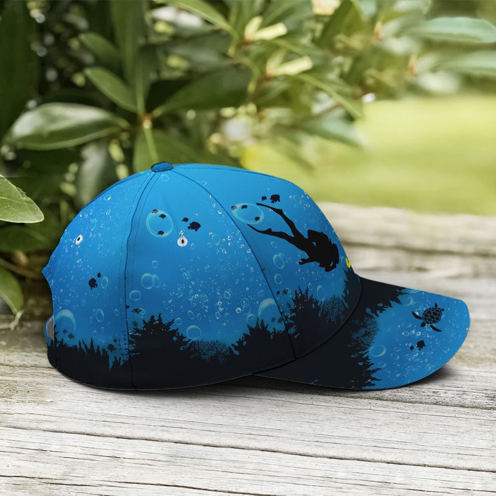 Scuba Diving I Go Down Baseball Cap Trucker Hats Custom Hats Gifts For Men & Women