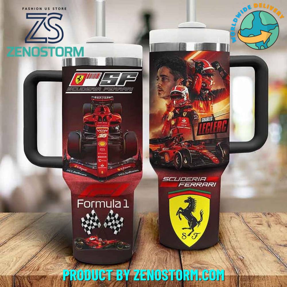 Scuderia Ferrari F1 Charles Leclerc Custom Stanley Cup 40 oz 30 oz Tumbler With HandleTVC2301417