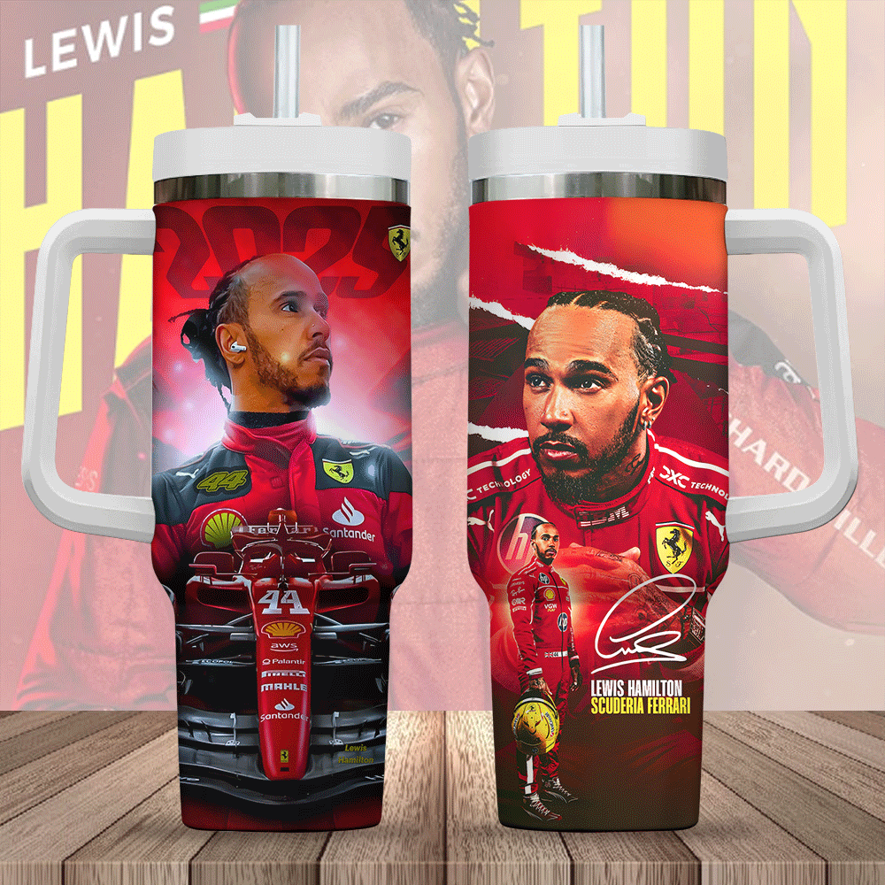 Scuderia Ferrari x Lewis Hamilton Sports Custom Stanley Cup 40 oz 30 oz Tumbler With HandleTVC2301246