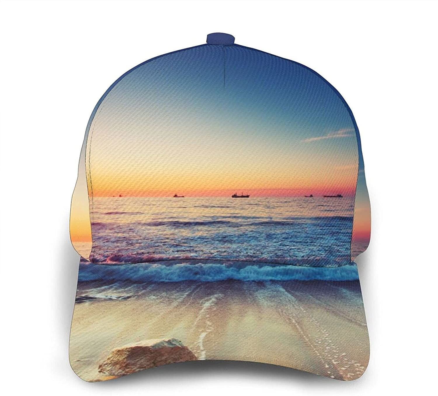 Sea Beach Print Classic Baseball 3D Cap Adjustable Twill Sports Dad Hats for Unisex Trucker Hats Custom Hats Gifts For Men & Women