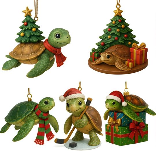 Sea Turtle Advent Calendar, 24 Adorable Sea Turtle Decorations, Ocean-Inspired Christmas Countdown - Image 14