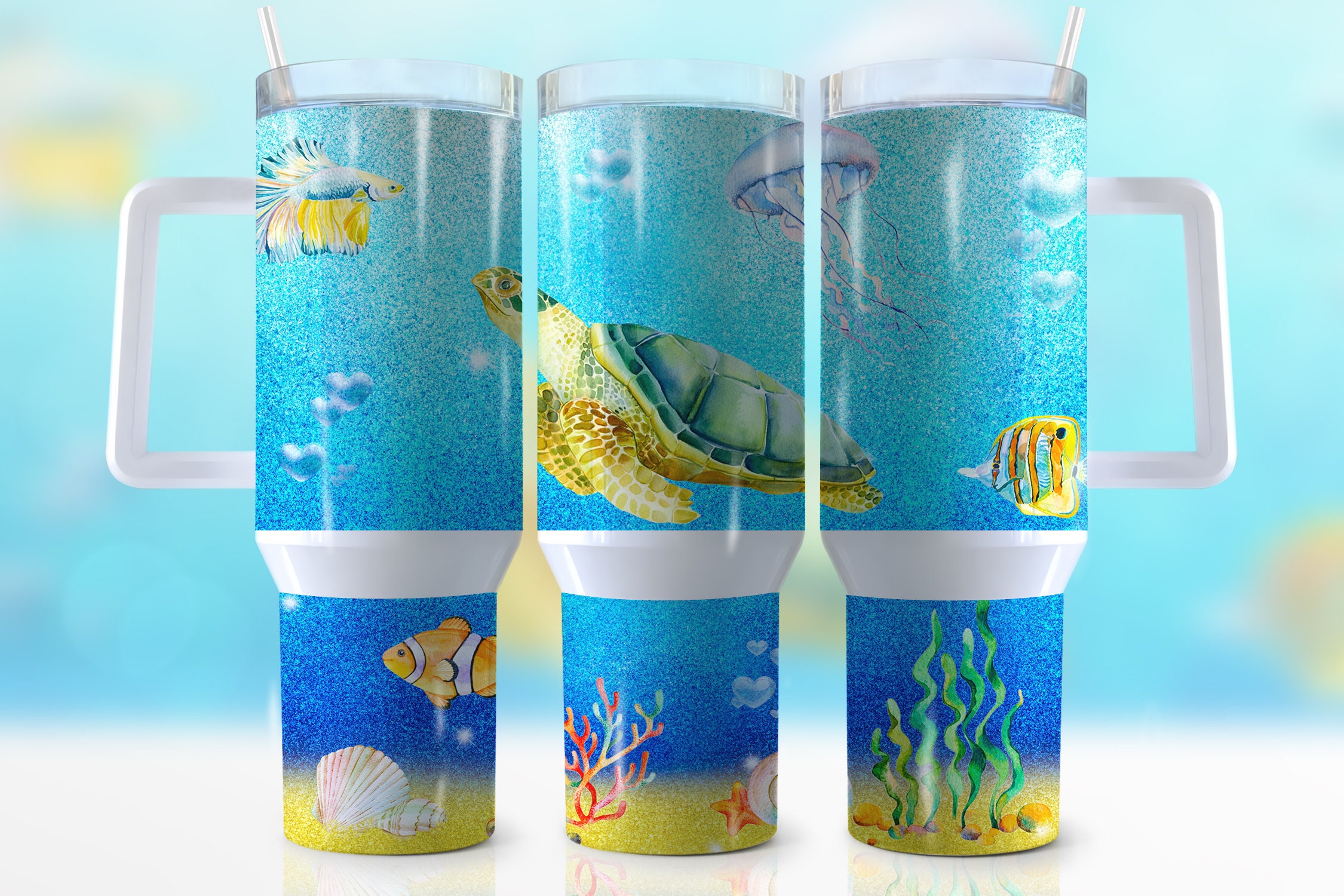 Sea Turtle Custom Stanley Cup 40 oz 30 oz Tumbler With HandleTVC2301945