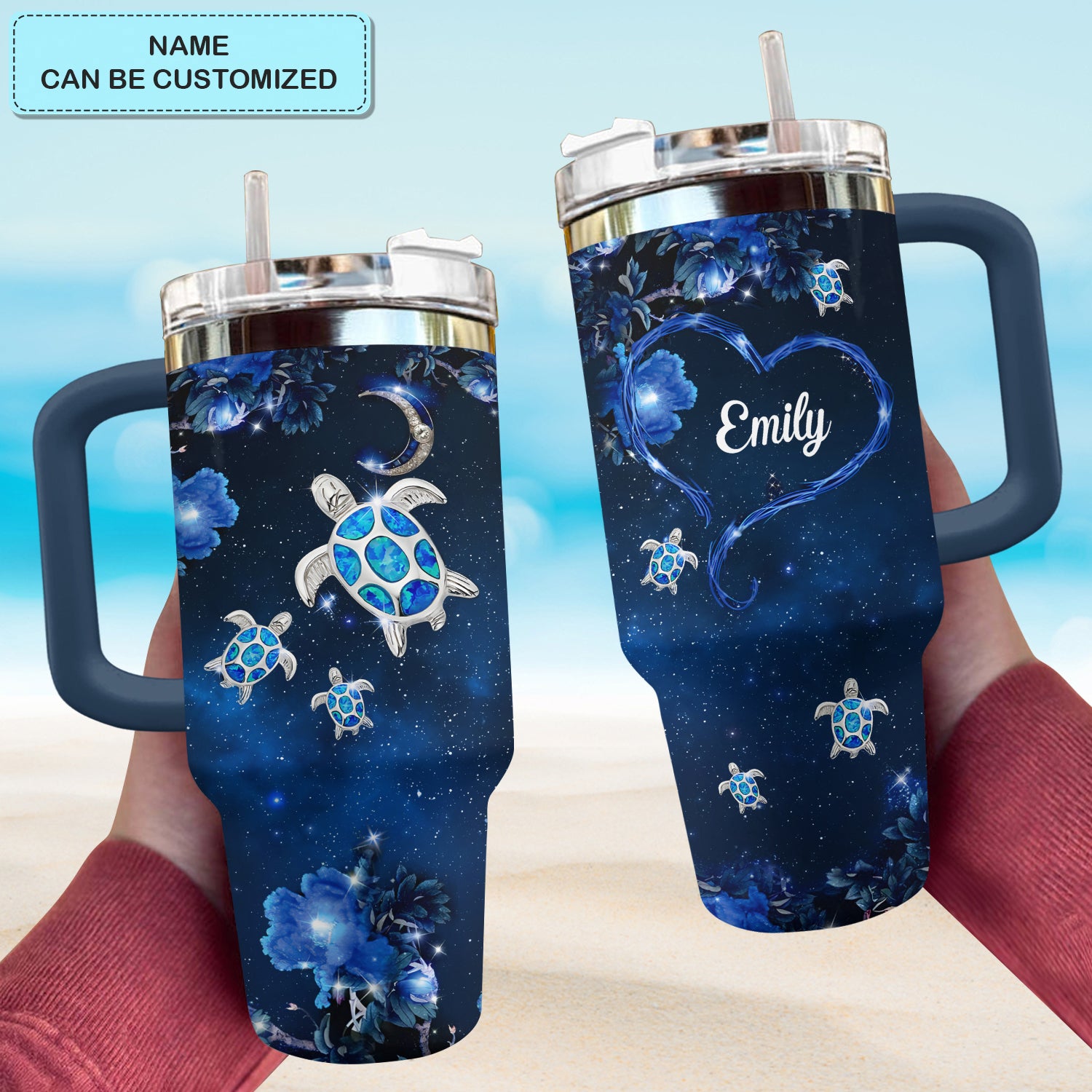 Sea Turtle Gems Custom Stanley Cup 40 oz 30 oz Tumbler With HandleTVC2301735