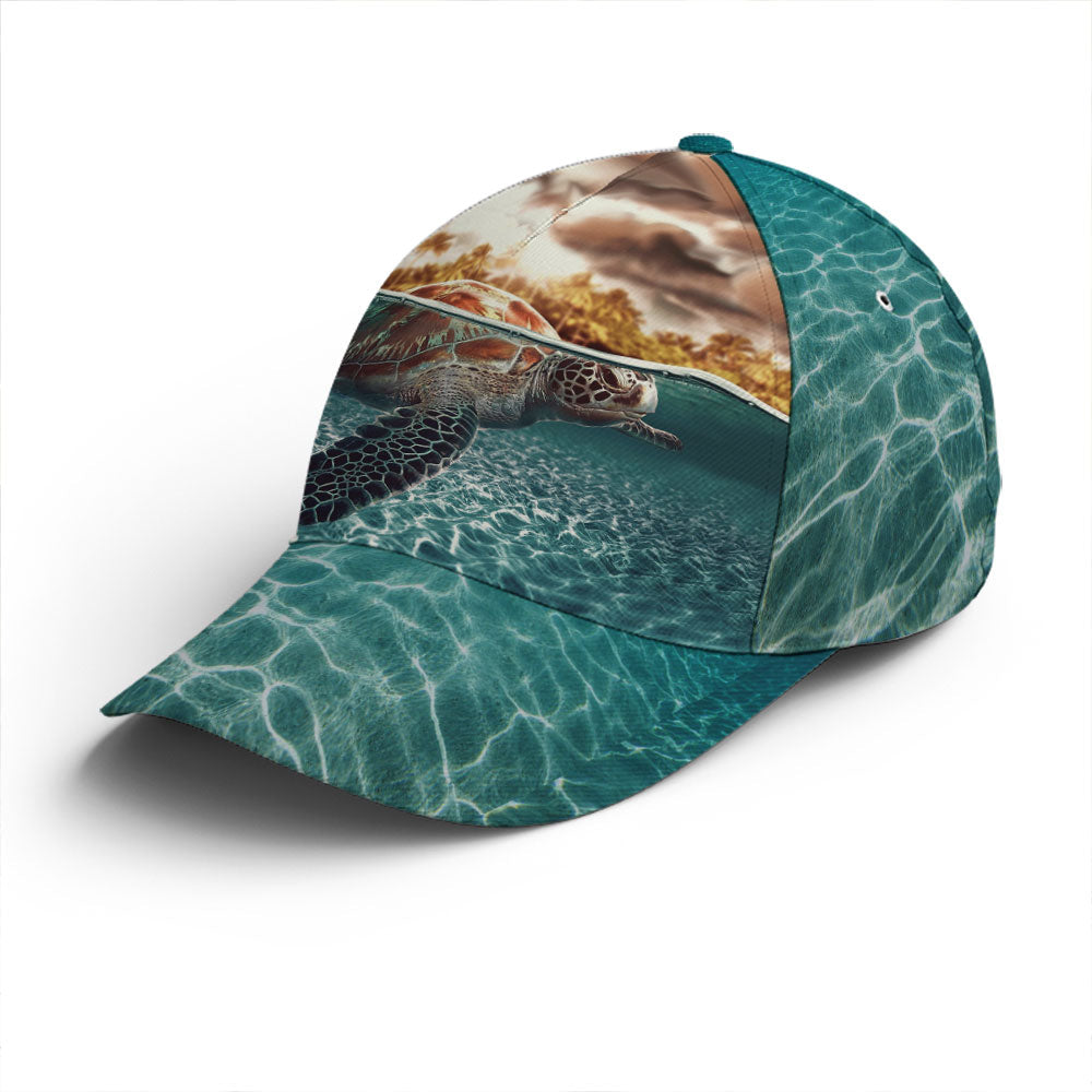 Sea Turtle Ocean Theme Baseball Cap Trucker Hats Custom Hats Gifts For Men & Women