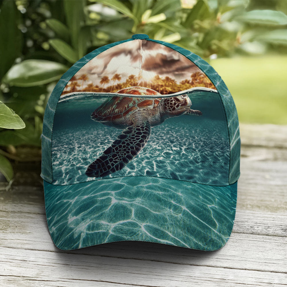 Sea Turtle Ocean Theme Baseball Cap Trucker Hats Custom Hats Gifts For Men & Women