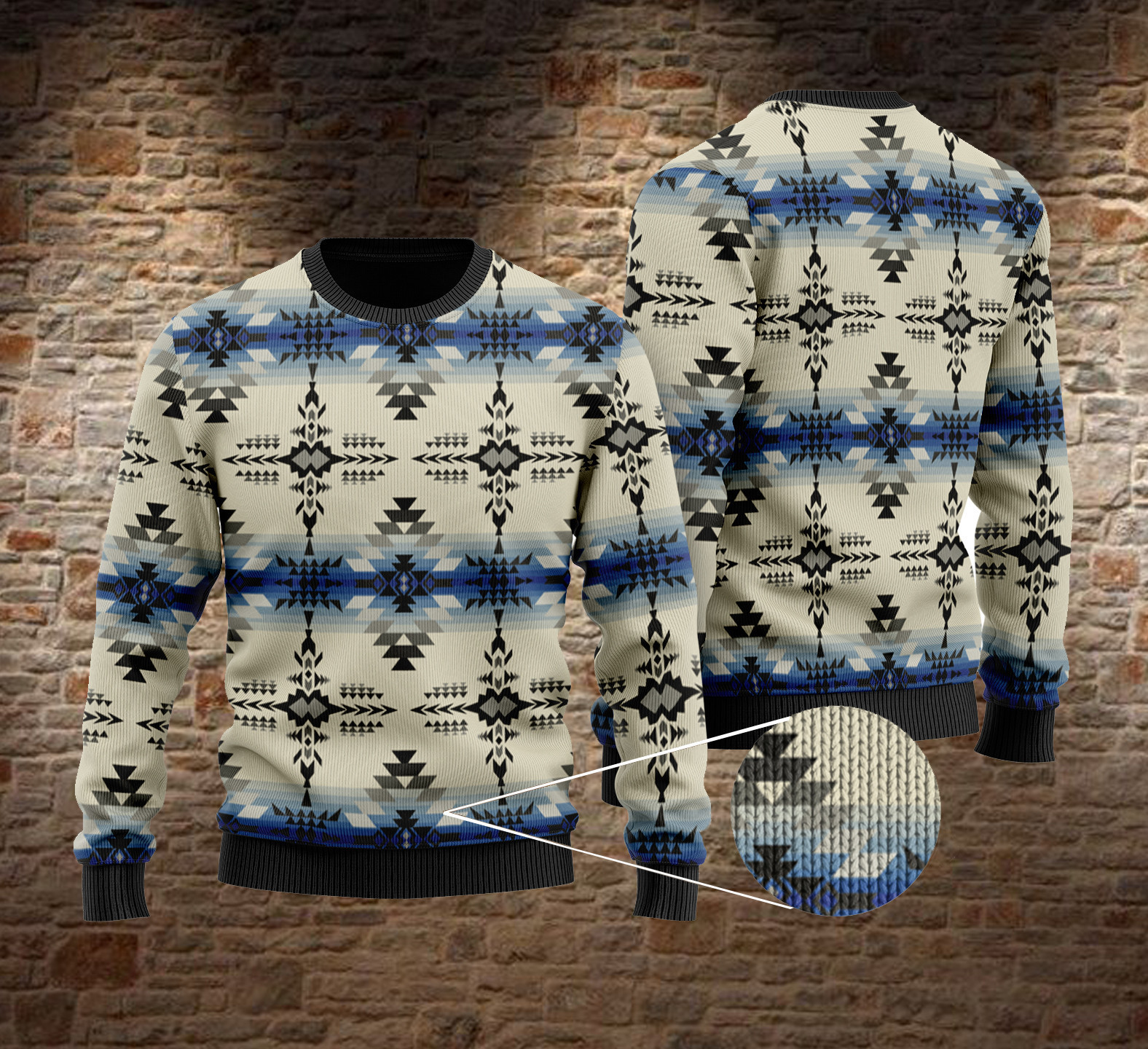 Seamless Ethnic Pattern Ugly Sweater For Men Women Christmas Clothing Xmas Gift Ideas - Image 2