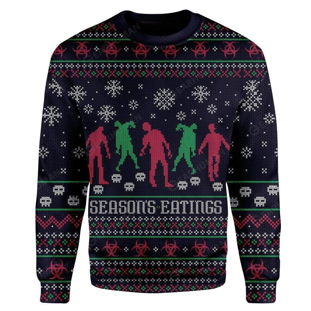 Season'S Eatings For Unisex Ugly Christmas Sweater Adult 3D Funny Matching for family