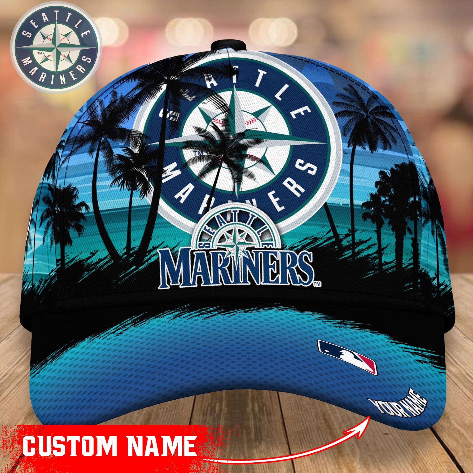 Seattle Mariners Custom Name Classic, Baseball Caps Trucker Hats Custom Hats Gifts For Men & Women