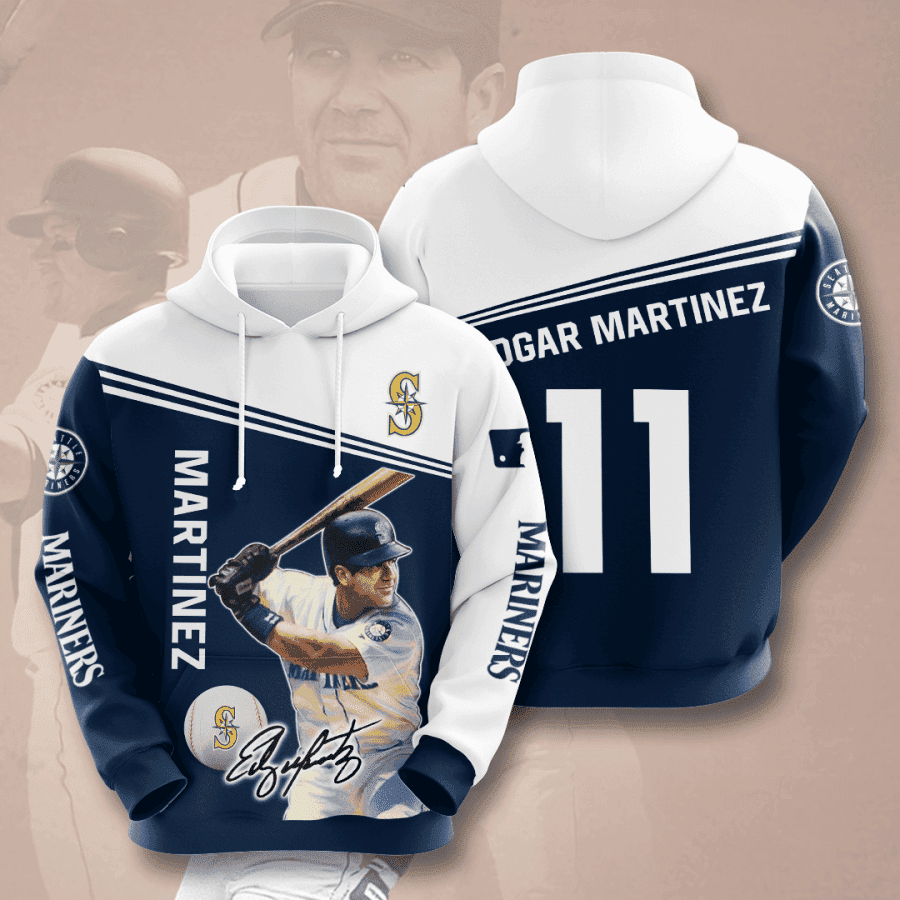 Seattle Mariners Edgar Martinez 3D All Over Print Hoodie, Zip Hoodie