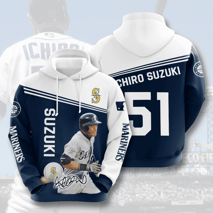 Seattle Mariners Ichiro Suzuki3D Printed 3D All Over Print Hoodie, Zip Hoodie