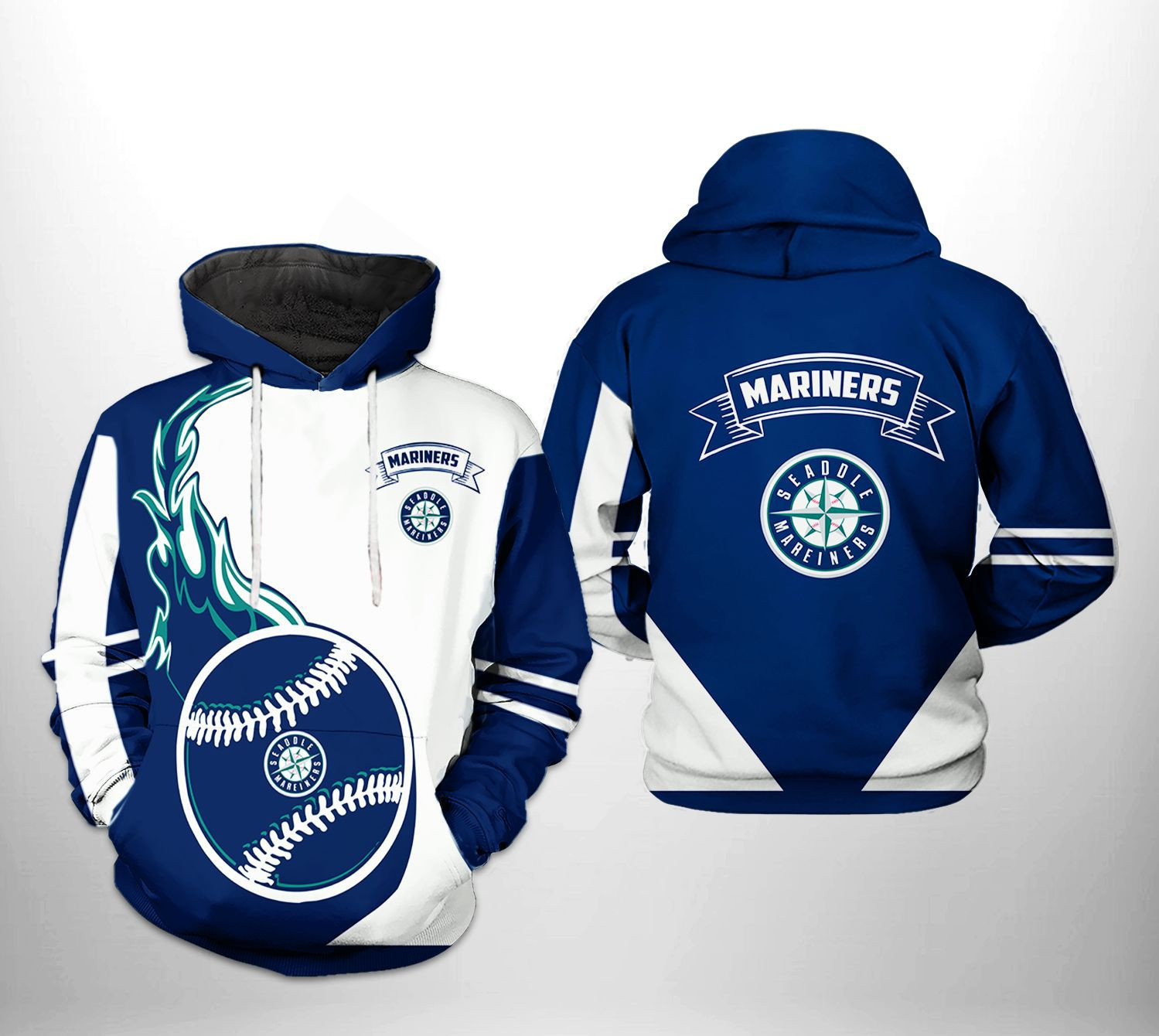 Seattle Mariners MLB Classic 3D All Over Print Hoodie, Zip Hoodie