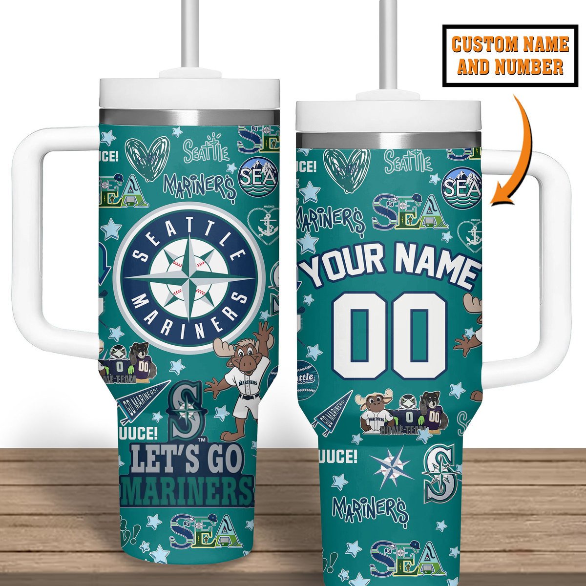 Seattle Mariners MLB Custom Stanley Cup 40 oz 30 oz Tumbler With HandleTVC2301324