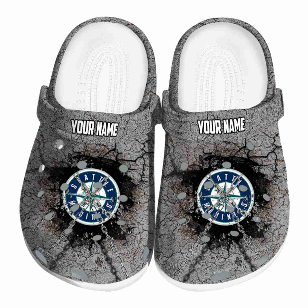 Seattle Mariners MLB Sport Crocs Crocband Clogs Shoes Comfortable For Men Women and Kids